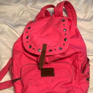 Pink backpack with jewels
